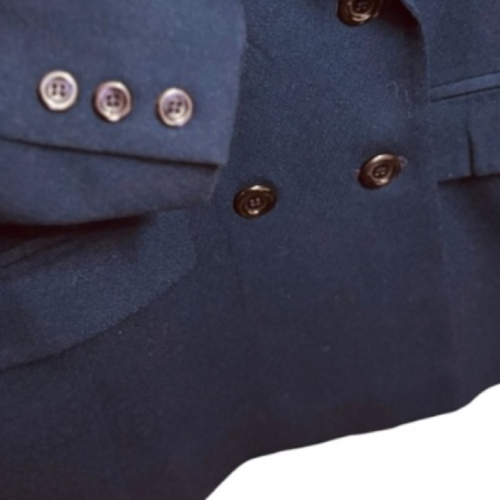 VTG Pendleton Navy Blue Double-Breasted Blazer 100% Wool Womens Size 8 Classic - Picture 7 of 10